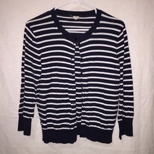 J. Crew Striped Cardigan size L